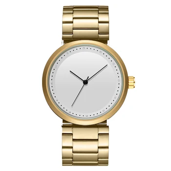 CL049G Zlaté Ocele Mužov Sledujte Vlastné Logo Súkromné Štítok náramkové hodinky 44608