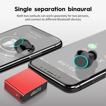 CLARO Bezdrôtový TWS Slúchadlá In-Ear Športové Nepremokavé BS01 Bluetooth Slúchadlá 5.0 S 3000mAh Power Bank Fone De Ouvido
