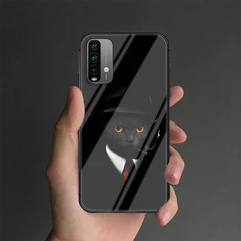 Cool Cat Telefón Tvrdené Sklo puzdro Pre Xiao Redmi Poznámka 7 8 9 A S T K30 Pro 3D Ultra Silikónové Čierne