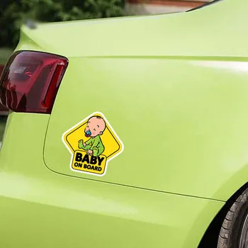 Cross-oversale Auto Nálepky Baby na Palube Farebná Tlač Reflexné Nálepky Upozornenie Auto Nálepky Slogan