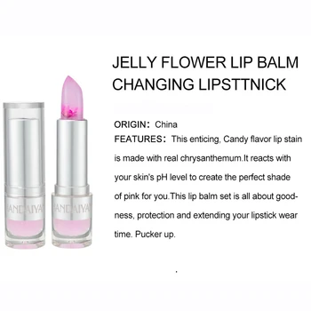 Crystal Kvet Jelly Rúž, Dlhotrvajúci Výživné Balzam Na Pery, Pery Hydratačná Magic Teploty, Zmeny Farby, Lesk Na Pery