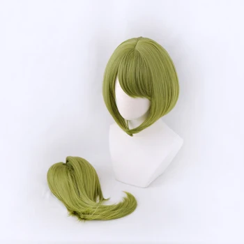 Danganronpa Monaka Zelené Krátke Ponytails Parochňu Cosplay Kostým Dangan Ronpa Tepelne Odolných Syntetických Vlasov Monaca Towa Ženy Parochne 41909