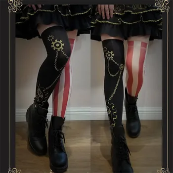 Dievčatá Lolita Nad Kolená Dlhé Ponožky Ženy V Japonskom Štýle Kawaii Bežné Sexy Pančuchy Kompresie Jemný Biely Stehna Vysoké Ponožky