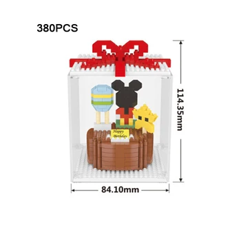 Disney karikatúry tortu micro diamond blok medveď Mickey Mouse Daisy Donald Duck StellaLou králik stavať murované vzdelávania hračka nanobrick 23055