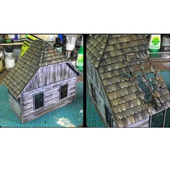 DIY 3D Puzzle Nezmontované Drevené Zrúcaniny Dom 1:35 Scény Dioráma 33320
