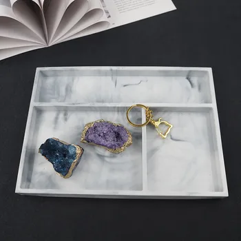 DIY Crystal Formy Obsahuje Tabuľka Doska Zásobník Plesní, Prívesky, Prstene, Náhrdelníky Šperky Skladovanie Rozdelené Silikónové Formy Na Živica