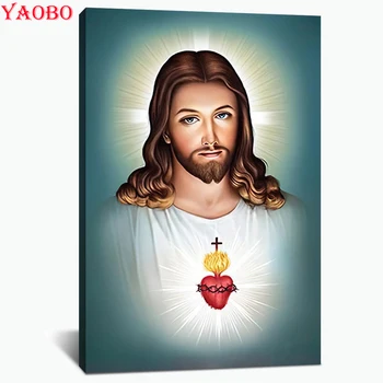 DIY diamond Maľovanie Náboženstvo Ježiša Cross Stitch Súpravy 3D Obrázky Z Kamienky Mozaiky Diamond Výšivky Plné Námestie/Kolo