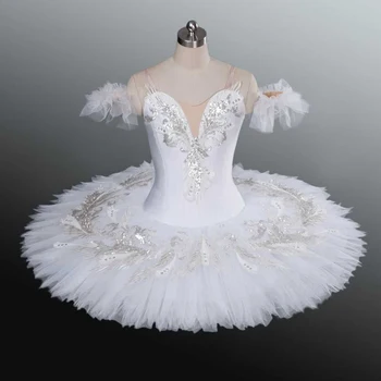 Dospelé Deti Klasické Profesionálne Balet Tutu White Swan Lake Palacinka Tutu Balerína Strany Tanečné Kostýmy Baletné Šaty Dievčatá, Ženy,