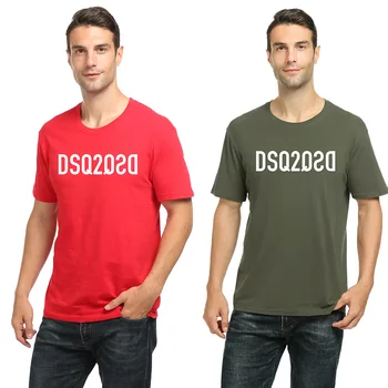 Dsq2 letné štýl DSQ2 Listy, bavlna Mužov a Žien T-shirt príležitostné O-Neck T-shirt short sleeve t T-shirt pre mužov