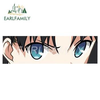 EARLFAMILY 15 cm x 4,5 cm Klasické Anime Rin Tohsaka Nahliadnuť Oko Slap Auto Nálepky JDM Auto Prilbu na Motocykel, Obtisky Cartoon Dievča Oči
