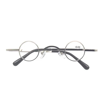 Elbru Retro Tvorivosti Kruhové Ľahký Mini Okuliare Na Čítanie Ženy Muži +1,0 Až 4.0 Zliatiny Prenosné Presbyopia Okuliare