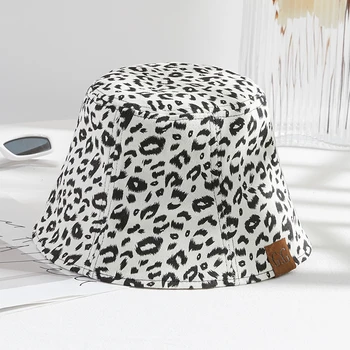 Elegantné rybár klobúk ženy bavlna Leopard Tlač klobúk slnko vedierko hat Cosplay dámske klobúky jar 2021 čiapky pre ženy lete dievčatá 570
