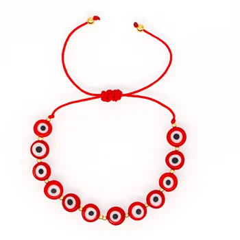 GO2BOHO Náramky Šperky 2020 Nové turecké korálky Korálky Náramok Ženy Červená Bavlna Mujer Moda Ručné Trendy Lano Pulseras 7299
