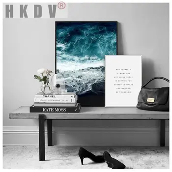 HKDV Moderné Scenérie Obrázok Seascape Život Citát Nordic Plátno na Maľovanie Minimalistické Umenie Plagáty a Vytlačí Obývacia Izba Domova 8065