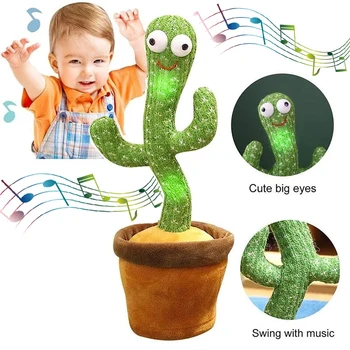 Hovoriaca Hračka Tanec Kawaii Kaktus Bábika Hovoriť Hovoriť Zvukový Záznam Opakovať Hračka Môže Spievať A Tancovať Kaktus Hračky Deti Vzdelávania Hračka Darček