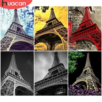 HUACAN 5D DIY Diamond Maľovanie Nové Eiffelova Veža Diamant Výšivky Predaj krajiniek Z Kamienky Mozaiky Domova 6151