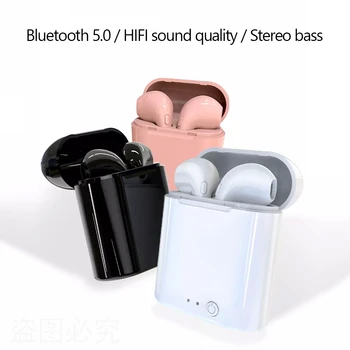 I7s TWS Bezdrôtové Slúchadlá Bluetooth Slúchadlá Basy stereo Slúchadlá Slúchadlá Športové Vodotesné Slúchadlá S Mikrofónom doprava zadarmo 30013