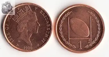 Isle of Man 1 Cent 1996 Vydanie Mince Európe Nový, Originálny Mince Unc Pamätné Vydanie Reálne Zriedkavé Eú Náhodné Rok