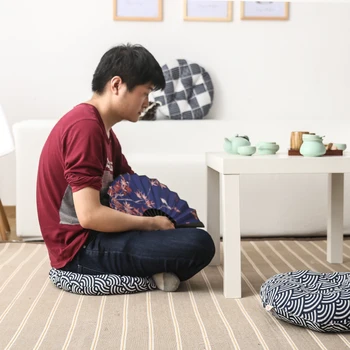 Japonský Štýl Textílie Tatami Futon Sedáku Zahusťovanie Obývacia Izba Bay Window Domov Veľké Čajový Obrad Kolo Poschodí Vankúš