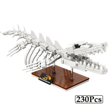 Jurský Sveta Dinosaurov Skamenelín T-Rex Triceratops Stavebné Bloky Mosasaurus Indominus Rex Kostra Mamuta, Dino Tehly Hračky 26928