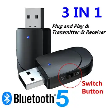 KN330 Bluetooth 5.0 Audio Vysielač-Prijímač TX/RX Mód Dvoch-in-One USB Počítača TV Adaptér Auto Duálny Výstup 17040