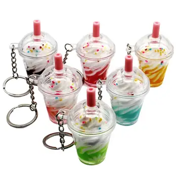 Kreatívne Ice Cream Kúzlo Krúžok Držiak Keychain Auto Taška Prívesok Šperky Darček 30695