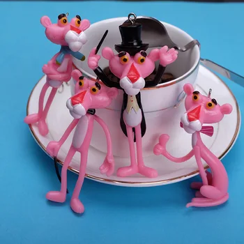 Kreatívne Leggy Pink Panther Kľúčenky Milovníkov Roztomilý Kreslený Bábika Taška Prívesok Prívesok Na Mužov A Ženy Populárne Príslušenstvo