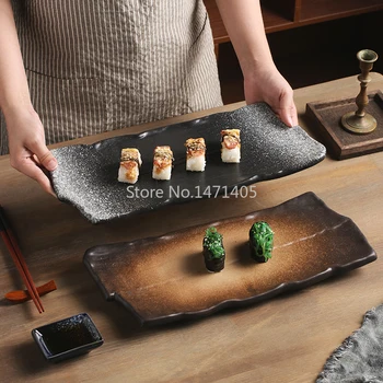 Kreatívne Riad Japonskej Kuchyne Sushi Doska Veľká Reštaurácia Dlhé Dosky Pravouhlého Keramický Tanier Tanier Dezertný Plochá Doska 7813