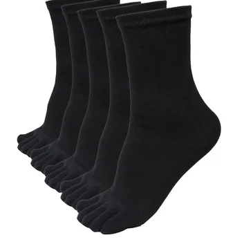 Kvalitné ponožky 5 Párov Mužov Športové Bežecké Päť Prst, Prst Ponožky Elastické Krátke Soild Ponožky Pohodlné Športové Členkové Ponožky
