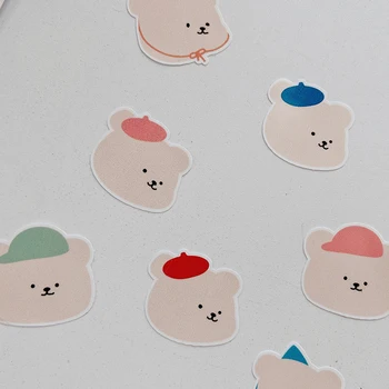 Kórejský Cartoon Candy klobúk niesť nálepku DIY Scrapbooking Nevyžiadanej Vestník Papiernictvo Hračka Obálky tesnenie Dekorácie-nálepky