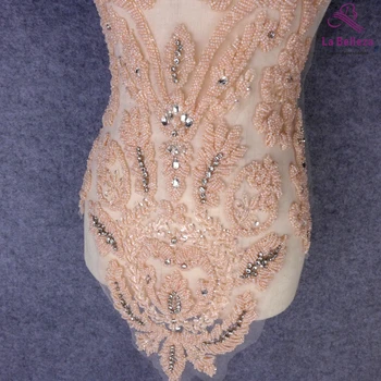 La Belleza Champgane korálkové krásny veľký kus ručne perly crystal Drahokamu patch svadobné šaty nášivka príslušenstvo 3349