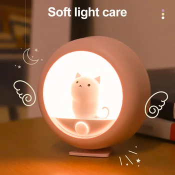 LED Nočné Svetlo Milé Deti Izba Dekorácie, Lampy, LED Senzor Svetla De Movimiento Atmosféru Cute Izba Dekor stolná Lampa Pet Dom
