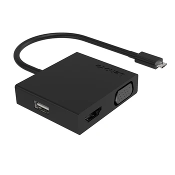 Lenovo USB Typu C Hub Adaptér Na 4K HDMI 1080P VGA USB 3.0 Pre Počítač PC, Notebook Macbook Príslušenstvo Rozdeľovač 4046
