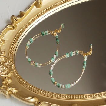 Lii Ji Barme Jade Drobné Pearl /Crystal 14K Zlata Plné Náramok 17+3 cm Prírodný Drahokam Ručné Jemné Šperky Pre Ženy Darček