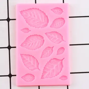 Listový Tvar Silikónové Formy Rose Listy Cupcake Vňaťou Fondant Cake Zdobenie Nástroje Candy Ílu Polyméru Čokoláda Gumpaste Formy