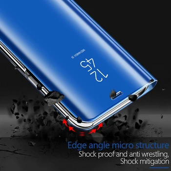 Luxusné Lode Smart Mirror Prípadoch pre Samsung Galaxy J7 2016 J76 J710 J710F J710H Flip Ochranný Kryt Telefónu Samsung J710