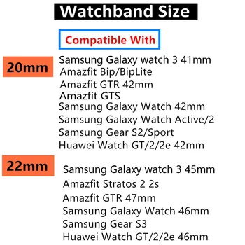 Magnetické Slučky Pre Samsung Galaxy sledujte 3 popruh 45mm 41mm/Active 2 46 mm/42mm Výstroj S3 náramok Huawei GT/2/2e 20 mm 22 mm sledovať band