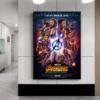 Marvel Avengers Čierna Vdova Filmový Plagát Superhrdina Infinity War Maliarske Plátno Tlačiť Film Wall Art Obraz Detská Izba Domova 312