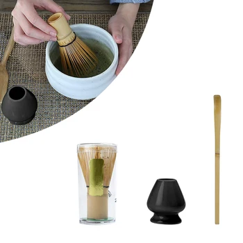 Matcha Čaj Sady Japonský Obrad Matcha Vyhovovali Bambusové Rozšľaháme Matcha Čaj Zelený Prášok Kefy Čaj Nástroje Držiak Na Príslušenstvo