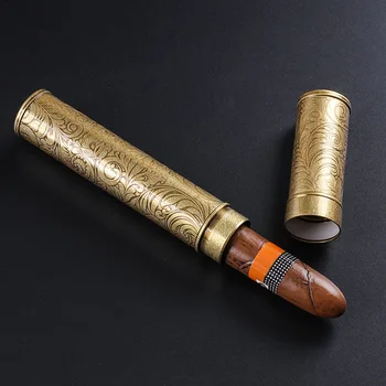 Meď Cestovné Cigary Humidor Trubice Jednu Cigaru Prípade Držiteľ Mini Prenosné Rúry Pre Cigary Príslušenstvo S Darčeka 26mm