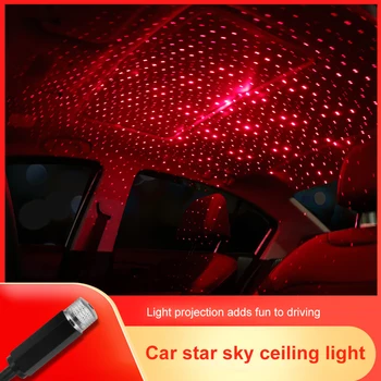 Mini LED Auto Strechy Star Nočné Svetlo Projektora Atmosféru Galaxy Lampa USB Dekoratívne Lampy Nastaviteľné Auto Výzdoba Interiéru Svetlo 67556