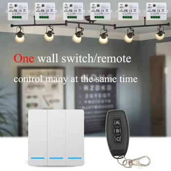 Mini Smart Home zapnutie Svetla stlačte Tlačidlo Stene Panel Prepínať 433MHz Bezdrôtové Diaľkové Ovládanie Relé Radič Modul Pre LEDAC220V