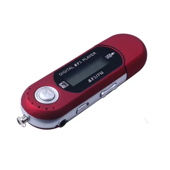 Mini USB 4GB MP3 Prehrávač Hudby, Digitálny LCD Displej Podpora 32G TF Karty, FM Rádio S FM Funkcia Prenosný Mp3 Prehrávač