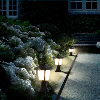 Miniatúrne Svetelný Lamppost 3V LED Teplá Diorama Vonkajšie Námestie Svetlo Model Záhrada Lampa DIY Technológie Scény Súpravy 6pcs/veľa 463