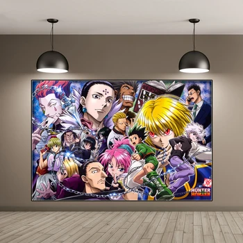 Moderné Umenie Anime Maľovanie na Plný úväzok Hunter Plátno olejomaľba Plagáty a Vytlačí Teen Stenu Spálne Pozadí Dekorácie 2504