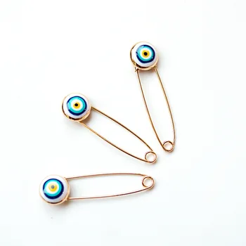 Modré oko zlaté šperky brošňa jednoduché pin Turecko oko brošňa klip pracky módne šperky mužov a žien 56703