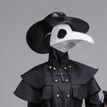 Mor Lekár Kostým Župan Cape Steampunk Zobák Maska, Kostým Mor Zobák Lekár Cosplay Halloween Kostým Nové Anime 33244