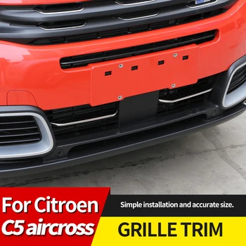 Mriežka výbava Čína Mriežky Dekorácie Pásy Vzhľad zmeny V Prednom Nárazníku Príslušenstvo Pre Citroën C5 Aircross 2017-2021 21271