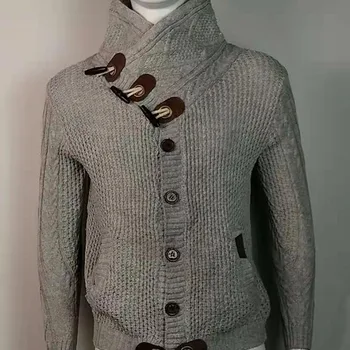 Muži Sveter Bundy Mužský Kabát pletenie Pevné Vintage Vonkajšie Outwear Muži Móda Oblečenie na Jar Jeseň Bunda Športový Kabát LM447