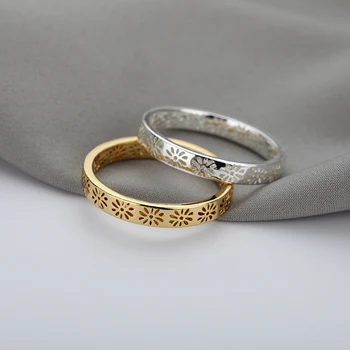 Móda Duté Kvety Prstene pre Ženy Zlato z Nehrdzavejúcej Ocele Prst Prsteň Svadobné Party Šperky 2021 Romantické Darčeky 7413